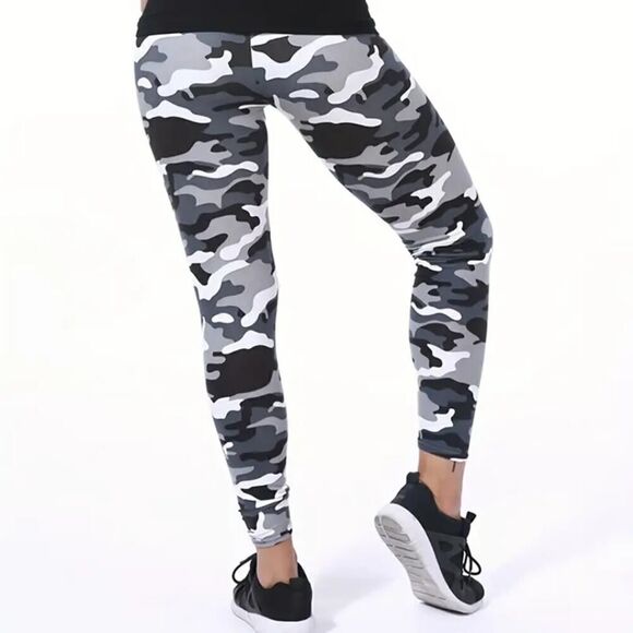 Leggings Camouflage Tracksuit High Waist Casual Leggings - Picture 7 of 9